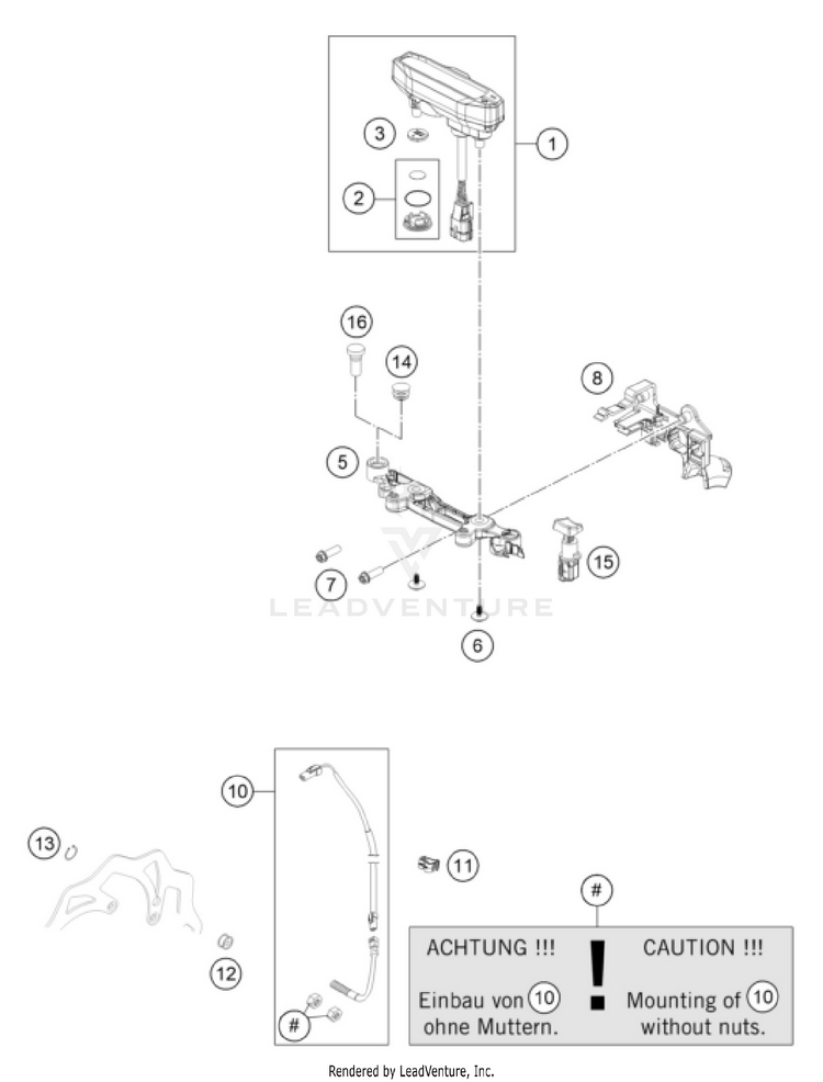 Instruments / Lock System 250 XC-W 2026 CHASSIS - 2026 Schematic