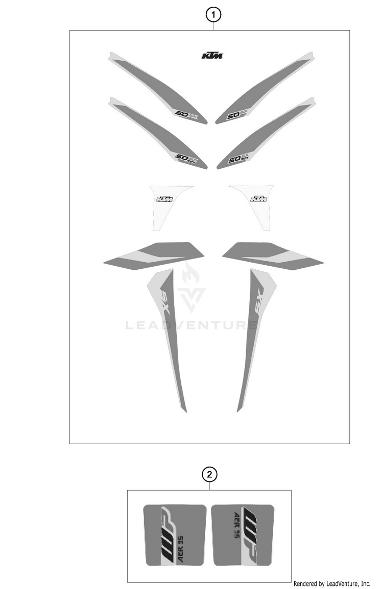 Decal 50 SX CHASSIS - 2017 Schematic