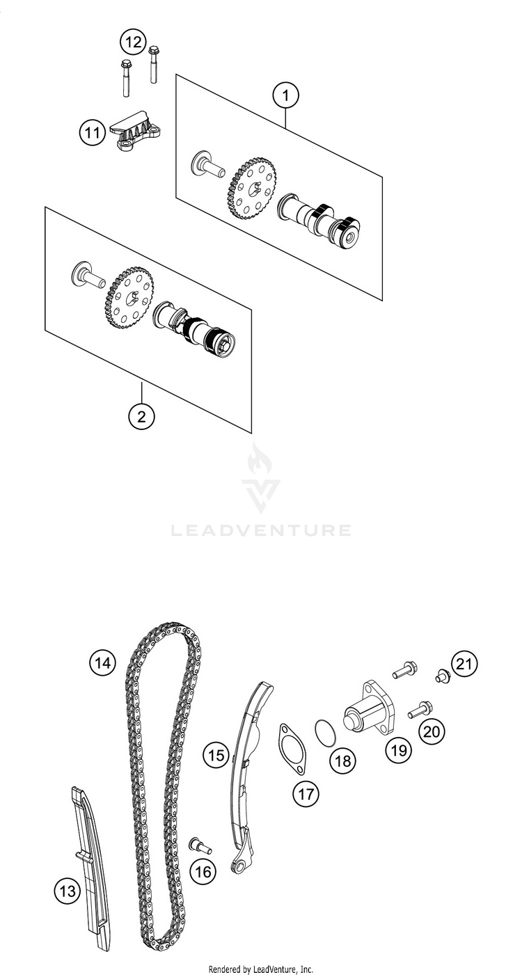 Timing Drive 390 RC WHITE ABS Engine - 2016 Schematic