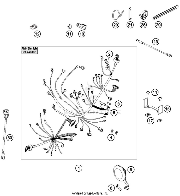 Wiring Harness 690 DUKE ORANGE CHASSIS - 2017 Schematic