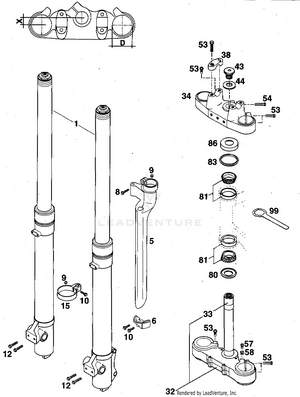 Front Fork Marzocchi Schematic