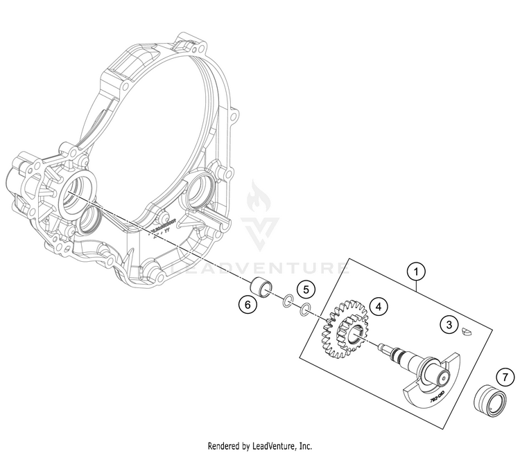 Balancer Shaft 350 XC-F Engine - 2021 Schematic