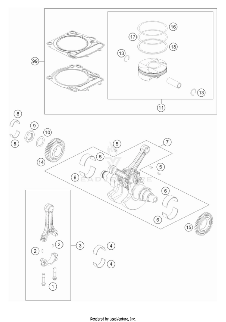 Crankshaft, Piston Schematic