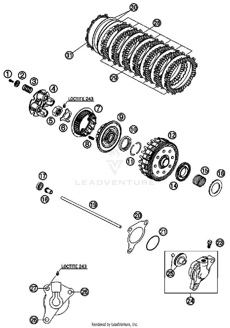 Clutch 690 Duke Engine - 2008 Schematic