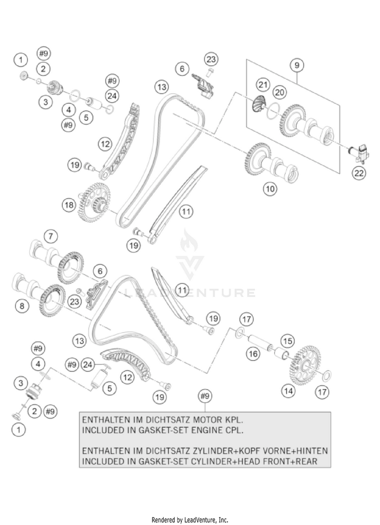 Timing Drive 1290 SUPER ADV. S/R Engine - 2022 Schematic