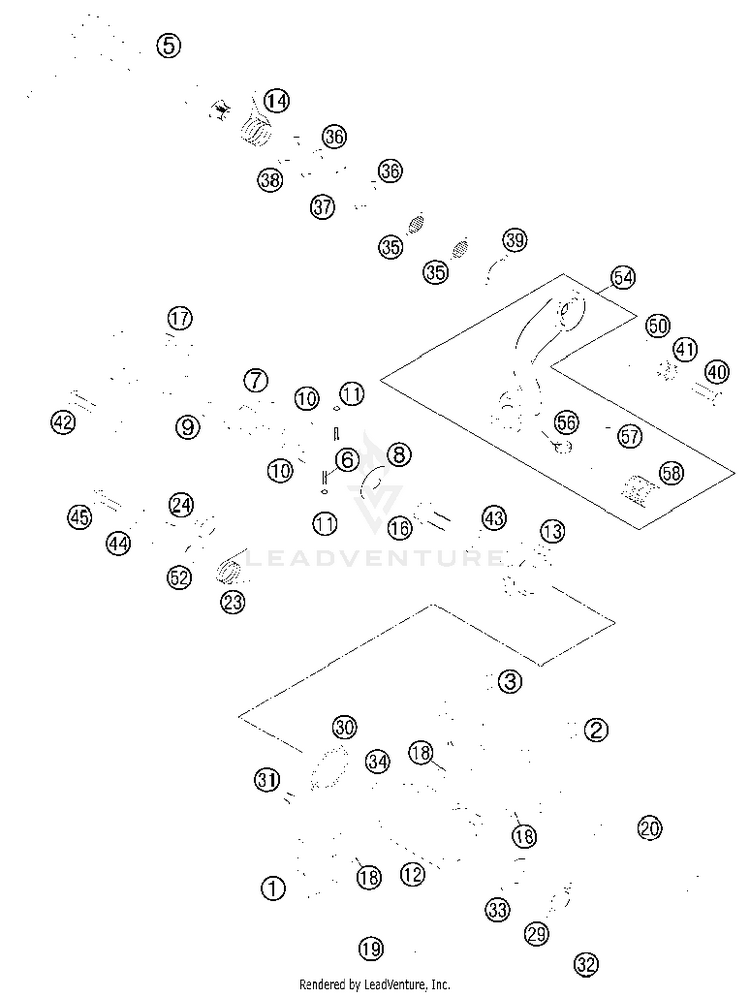 Shifting Mechanism 150 XC Engine - 2013 Schematic