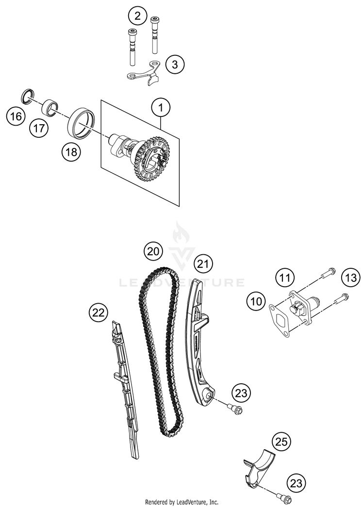 Timing Drive 450 SX-F FACTORY EDITION ENGINE - 2019 Schematic