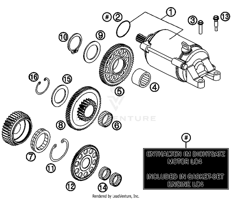 Electric Starter 690 Enduro Engine - 2012 Schematic