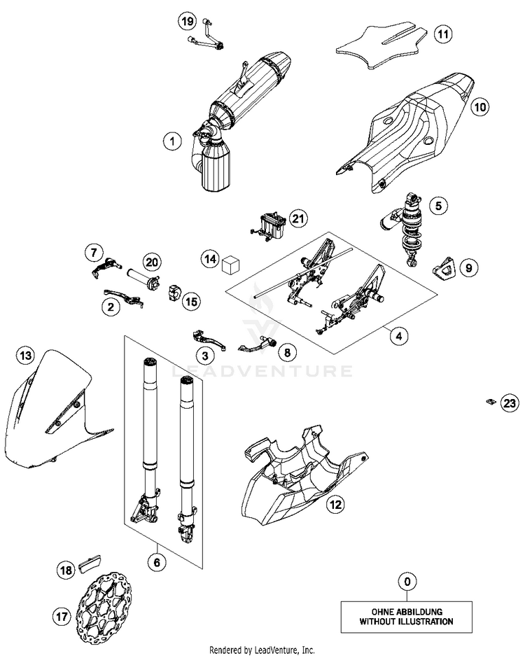 Conversion Kit "cup-Bike" RC 390 CUP USA Chassis - 2015 Schematic