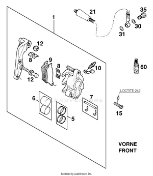 Brake Caliper Front Schematic