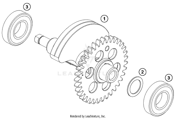 Balancer Shaft 690 DUKE WHITE Engine - 2016 Schematic