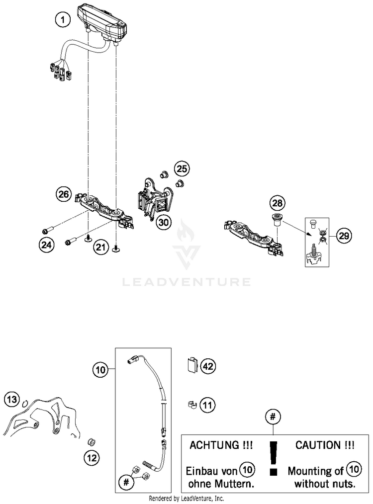 Instruments, Lock System 350 XCFW SIXDAYS Chassis - 2015 Schematic