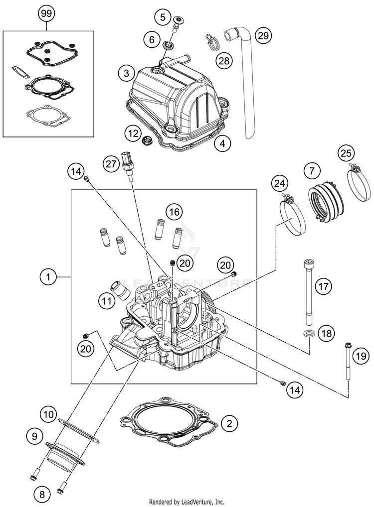 Cylinder Head 450 SX-F FACTORY EDITION ENGINE - 2019 Schematic