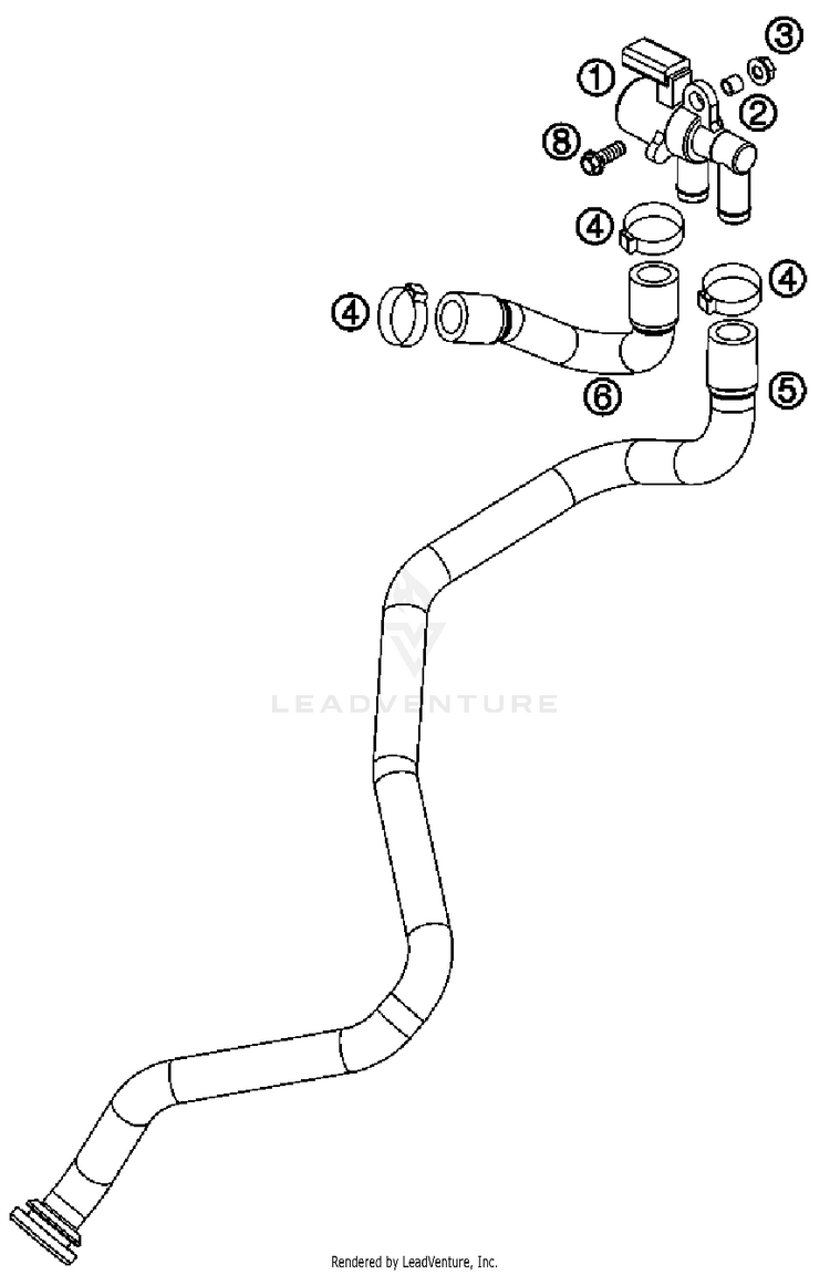 Secondary Air System Sas 690 Duke Engine - 2008 Schematic