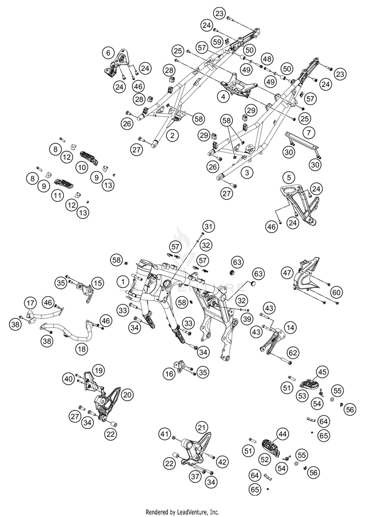 Frame 890 ADV R RALLY Chassis - 2021 Schematic