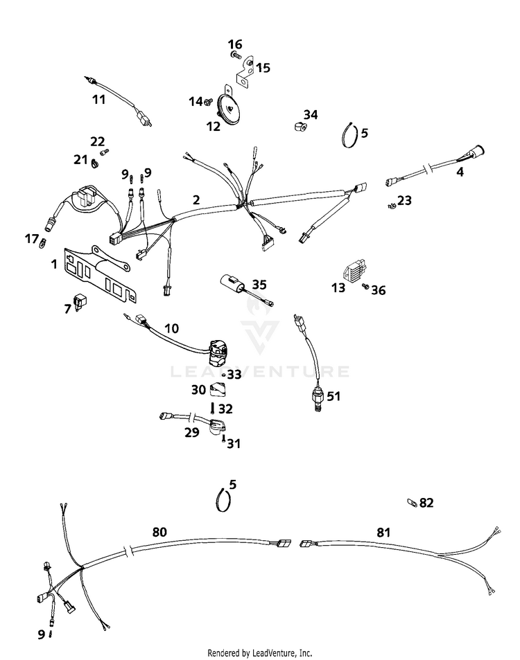Wiring Harness Exc 200 EXC Chassis - 2001 Schematic