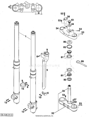 Front Fork Marzocchi Schematic