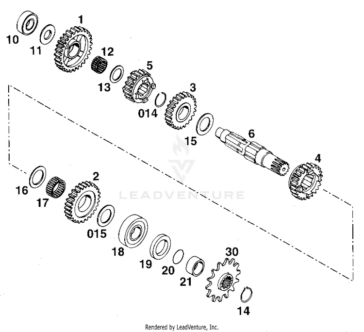 Transmission Ll 360 MXC Engine - 1997 Schematic