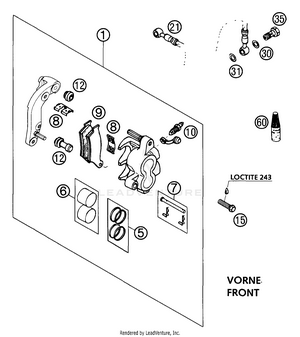 Brake Caliper Front Schematic