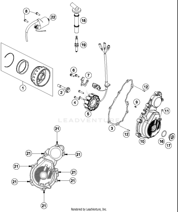 Ignition System 250 SX-F ENGINE - 2019 Schematic