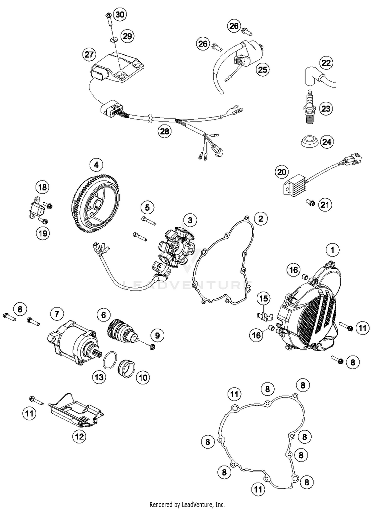 Ignition System 300 XC ENGINE - 2017 Schematic