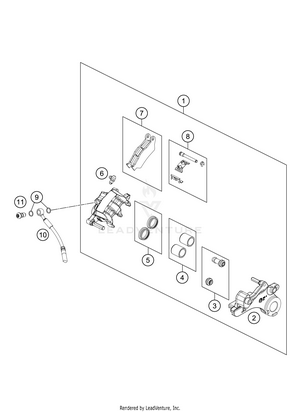 Rear Brake Caliper Schematic