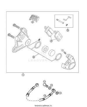 Brake Caliper Rear Grimeca Schematic