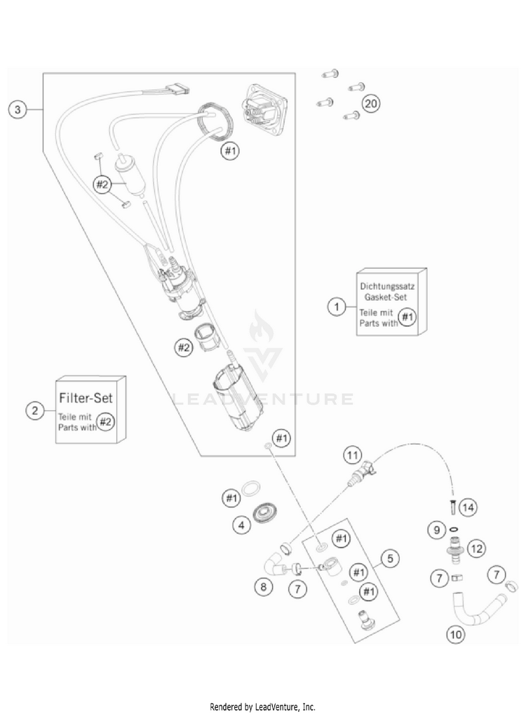 Fuel Pump 500 EXC-F CHASSIS - 2023 Schematic