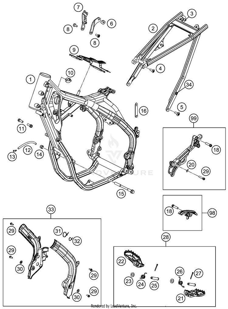 Frame 450 EXC-F SIX DAYS CHASSIS - 2019 Schematic