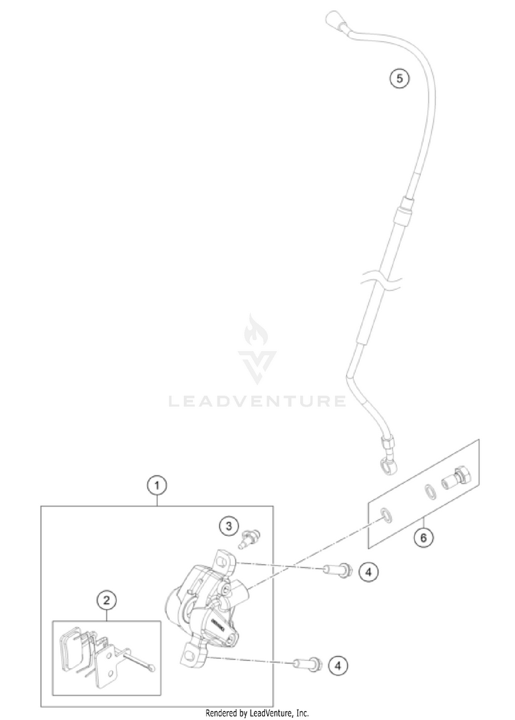 Front Brake Caliper Schematic