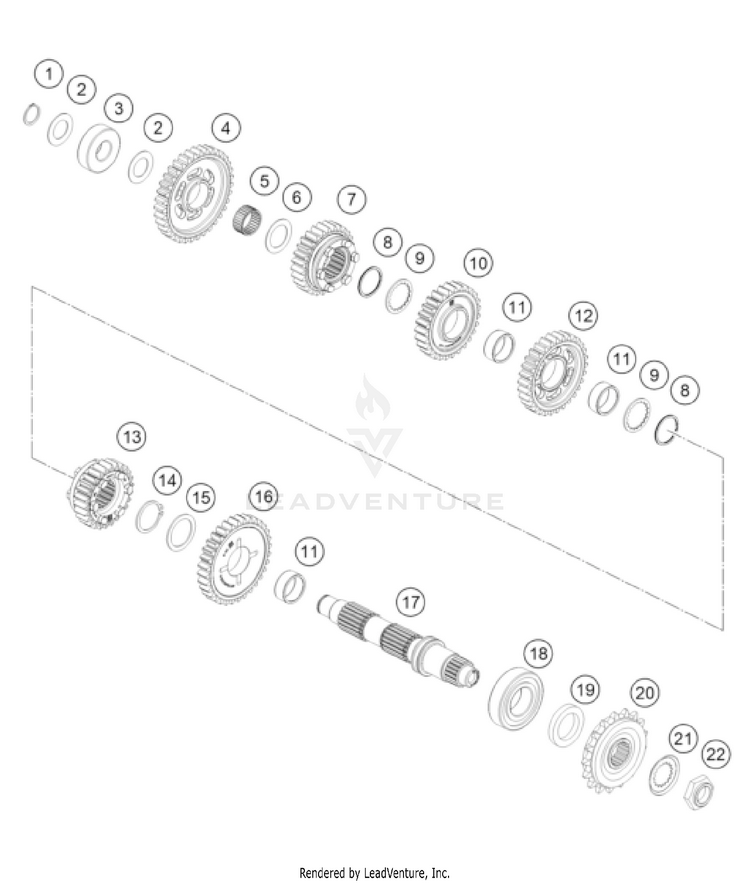 Transmission Ii - Countershaft Schematic