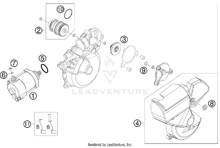 Electric Starter 300 XC Engine - 2012 Schematic