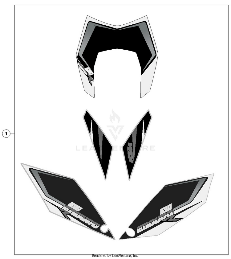 Decal 690 ENDURO R CHASSIS - 2017 Schematic