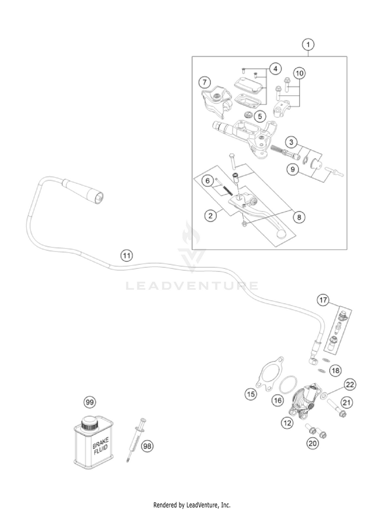 Clutch Control 250 SX-F Engine - 2023 Schematic