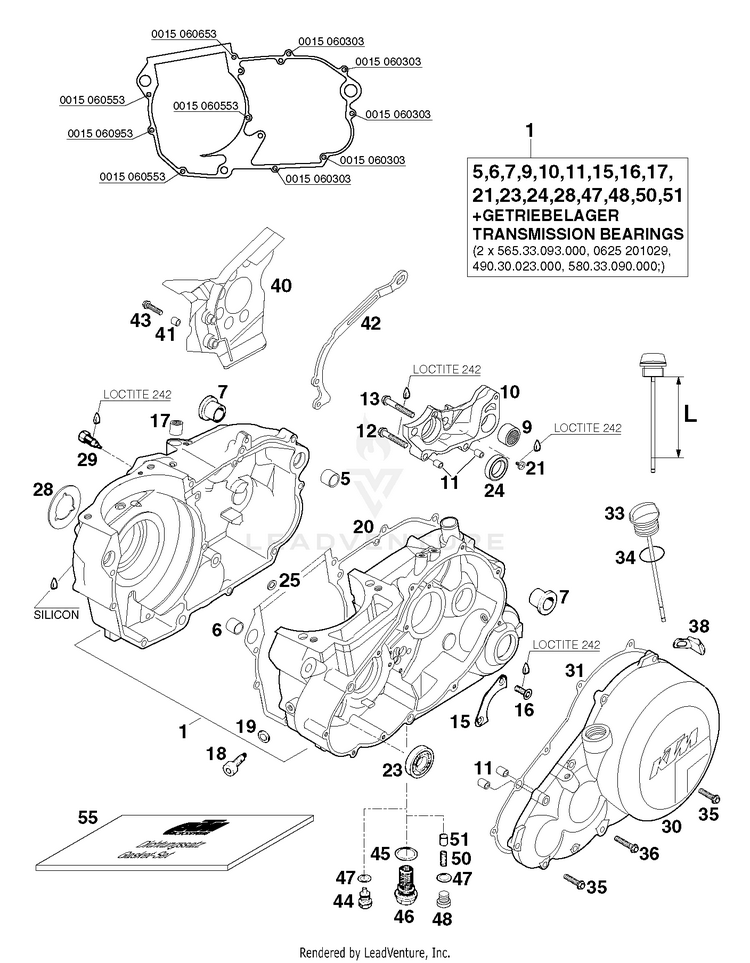Engine Case 620 R Engine - 1998 Schematic