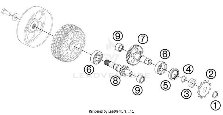 Transmission 50 SX Mini Engine - 2012 Schematic