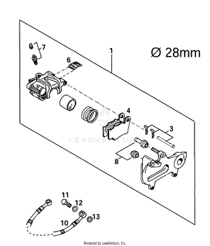 Brake Caliper Rear Schematic