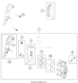 Front Brake Caliper Schematic