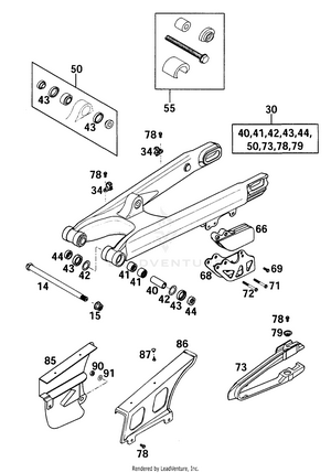 Swingarm, Chain Guard Schematic