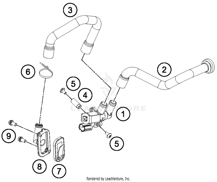 Secondary Air System Sas 690 DUKE ORANGE ENGINE - 2017 Schematic