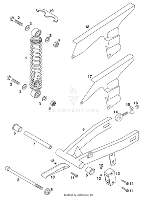 Swingarm, Shock Absorber Schematic