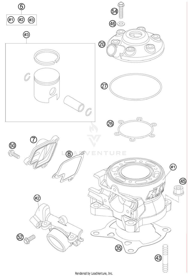 Cylinder 105 SX Engine - 2011 Schematic