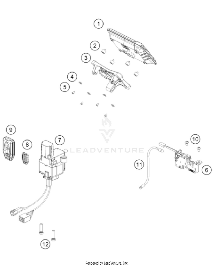 Instruments / Lock System 1290 SUPER ADVENTURE S, orange CHASSIS - 2023 Schematic