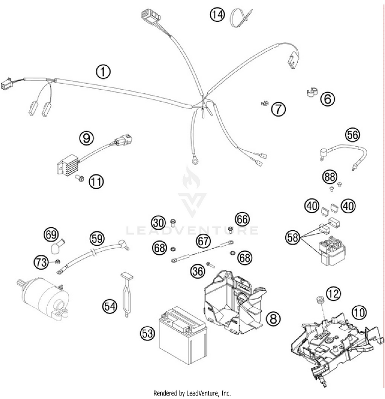Wiring Harness 300 XC Chassis - 2012 Schematic