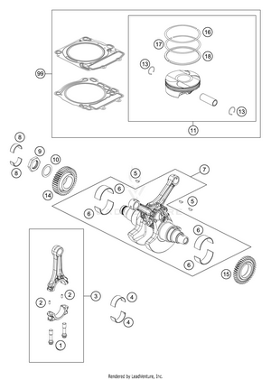 Crankshaft, Piston Schematic