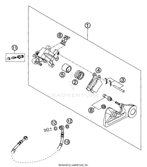 Brake Caliper Rear Schematic
