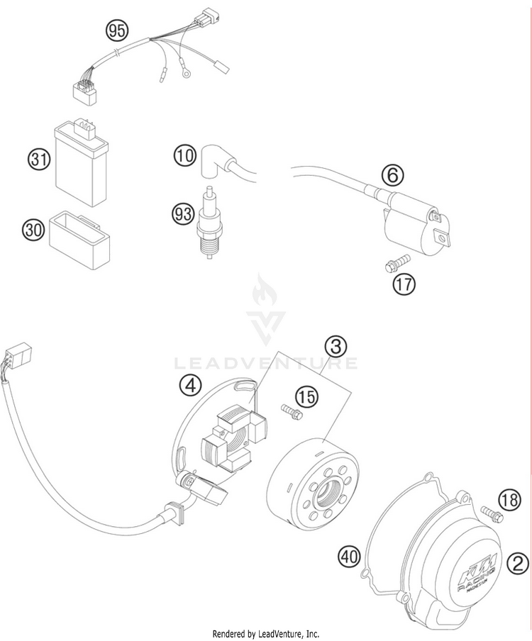 Ignition System 105 SX Engine - 2011 Schematic