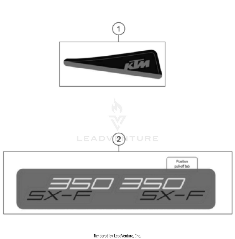 Decal 350 SX-F CHASSIS - 2025 Schematic