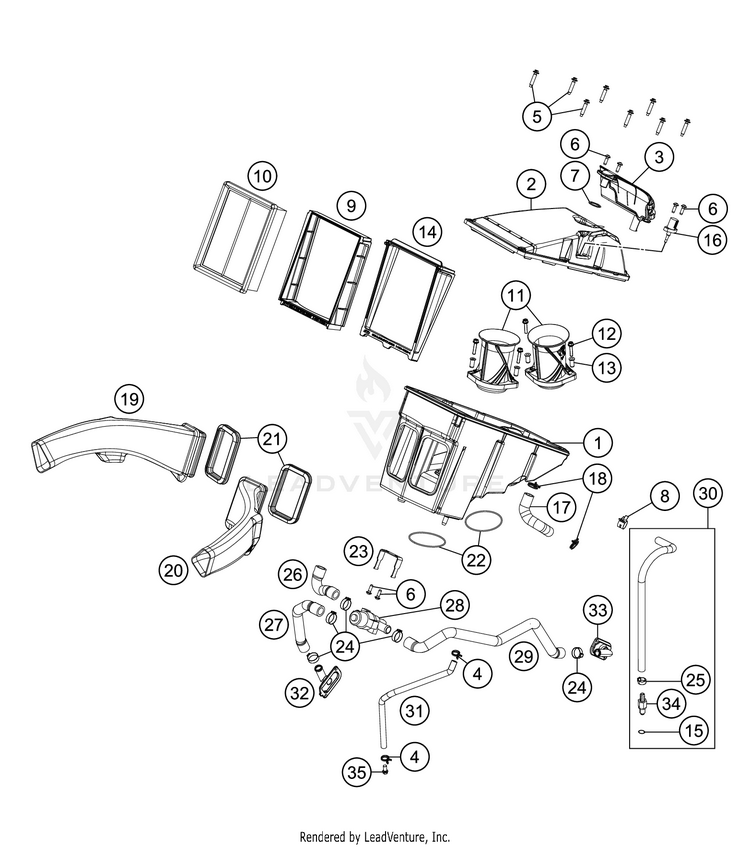 Air Filter 1290 SUPER ADVENTURE R CHASSIS - 2019 Schematic