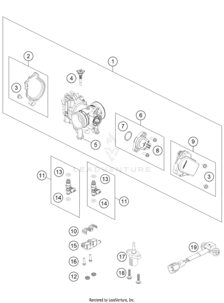 Throttle Body 300 XC-W Factory Edition ENGINE - 2025 Schematic